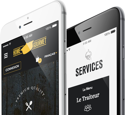 Mobile friendly website for home gourmet by 8ways