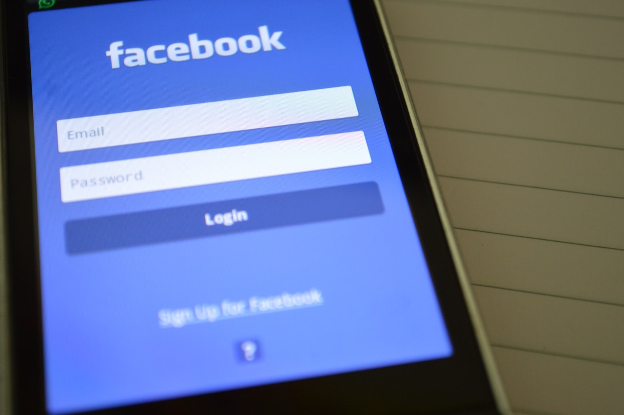 The Facebook app opened up on a smartphone