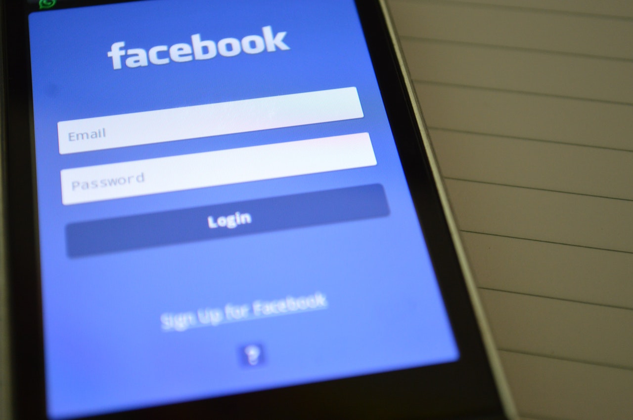 The Facebook app opened up on a smartphone The Facebook app opened up on a smartphone