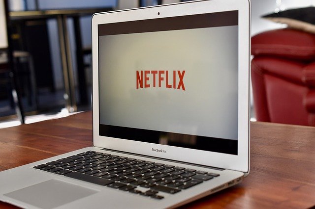 Laptop opened to Netflix 