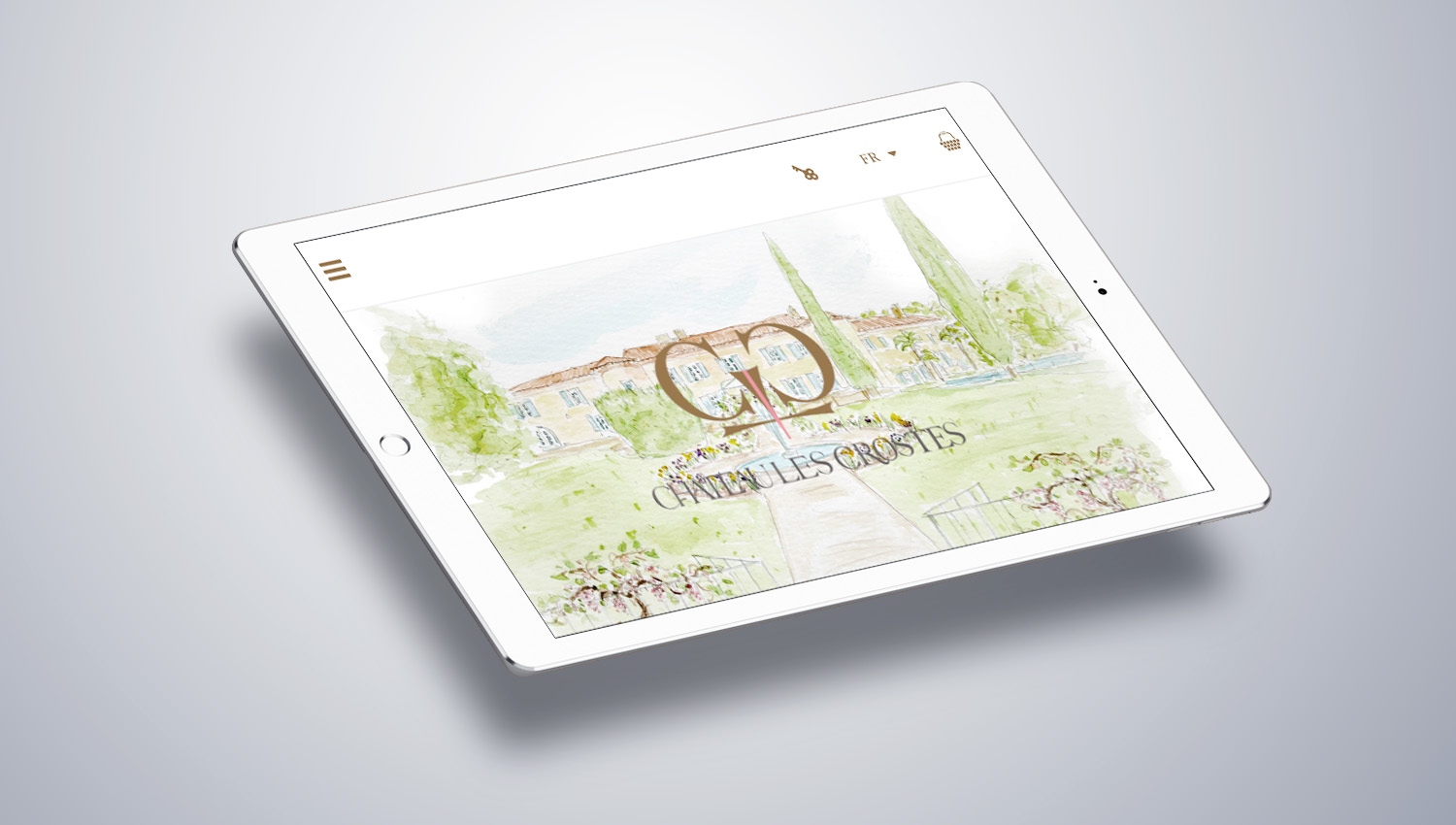 Web tablet desktop view for Château Les Crostes 2 by 8 Ways