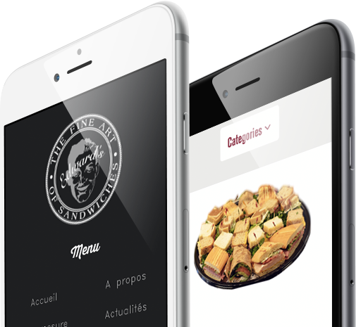 Mobile view design for Edwards Sandwiches