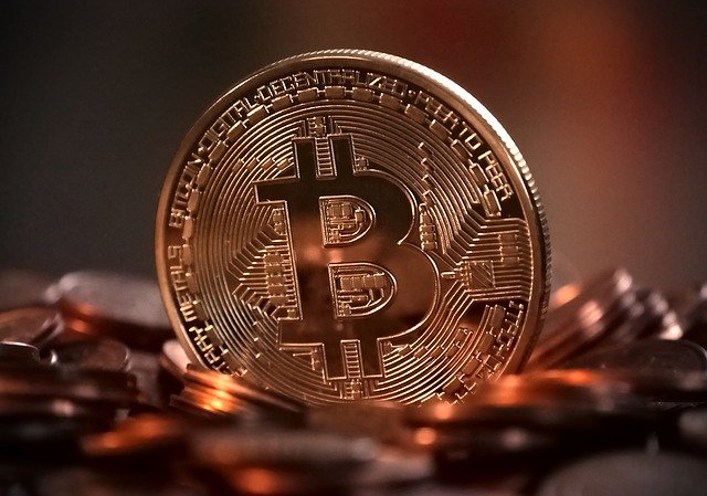 close up of a Bitcoin close up of a Bitcoin