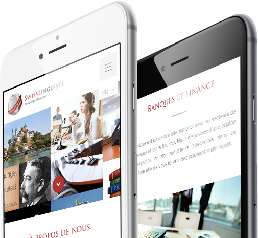 Mobile view design for Swiss Linguist 