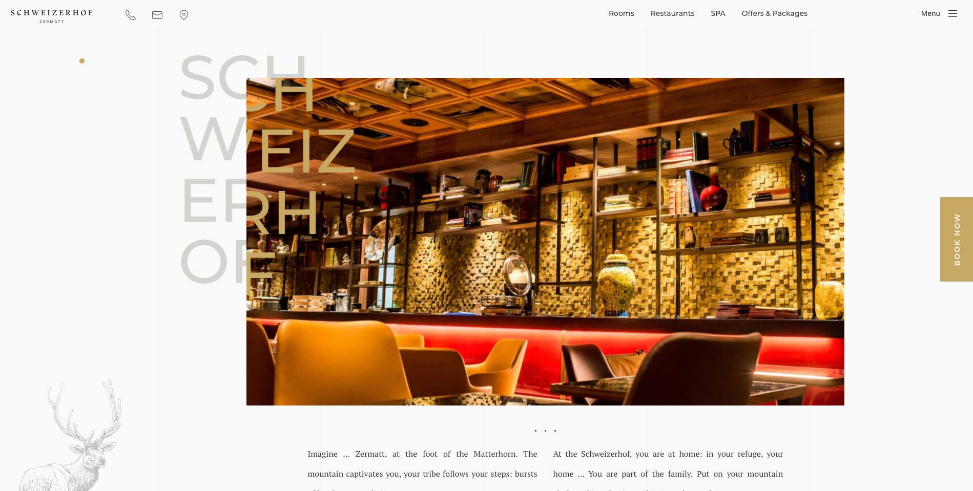 Hotel Schweizerhof website page