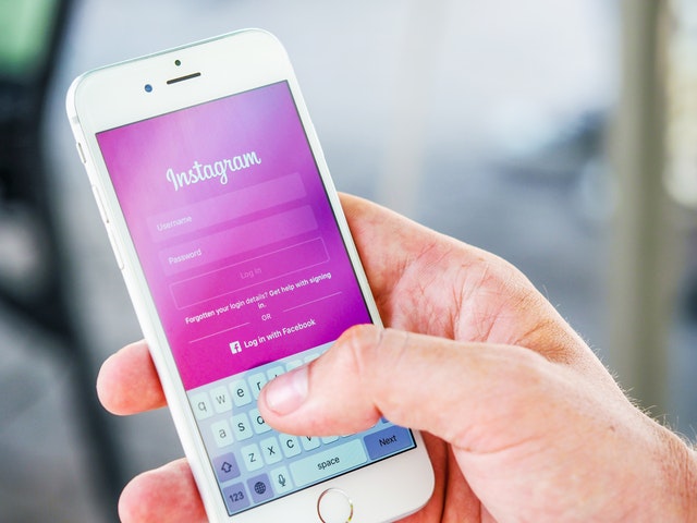 The Instagram login page The Instagram login page