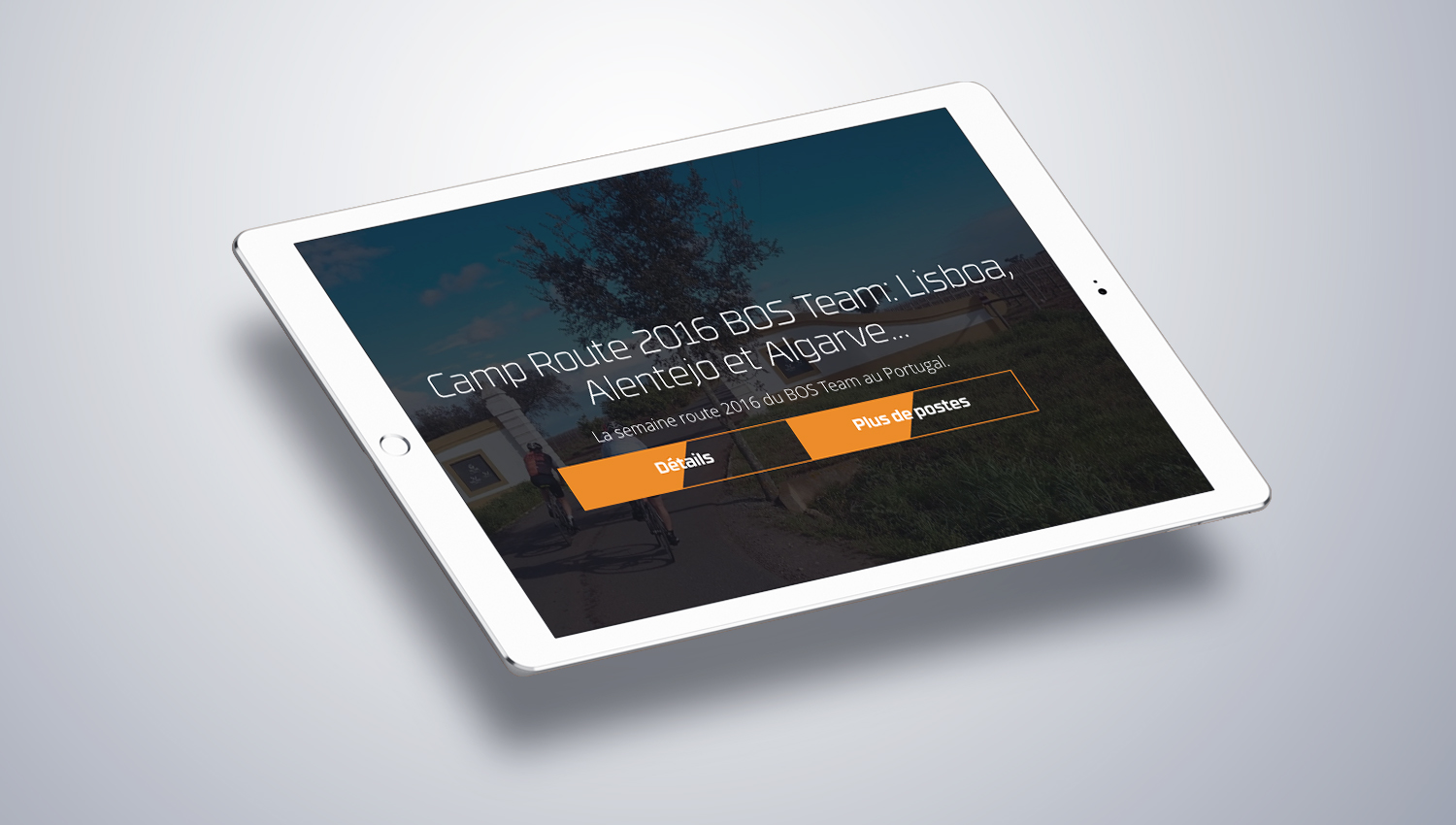 Web design Tablet view for Bosbikes 2 by 8 Ways