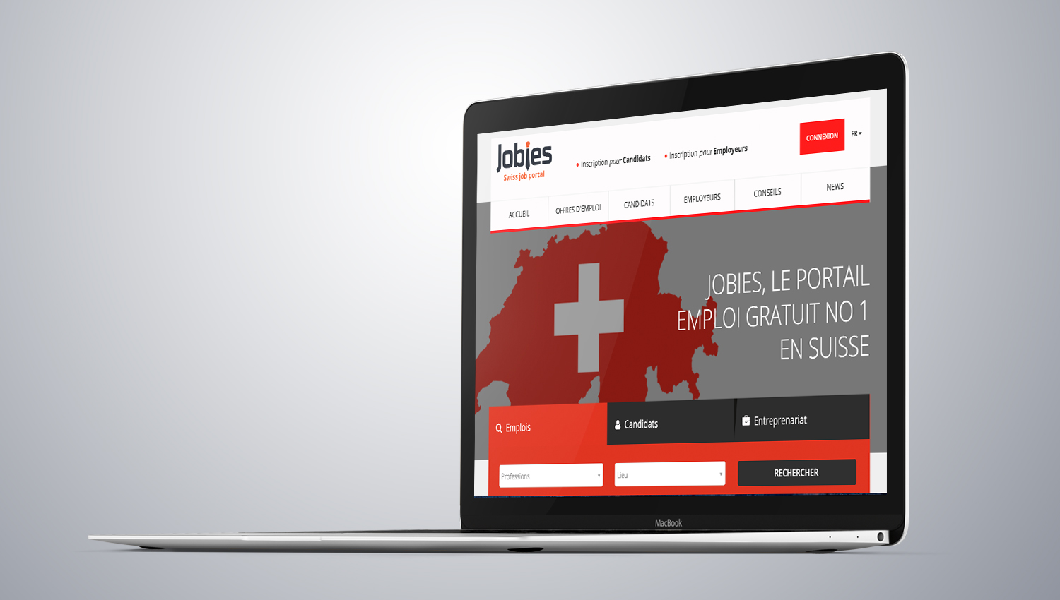 Web design desktop view for Jobies1  by 8 Ways