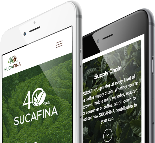 Webdesign responsive view for sucafina by 8 Ways Media SA