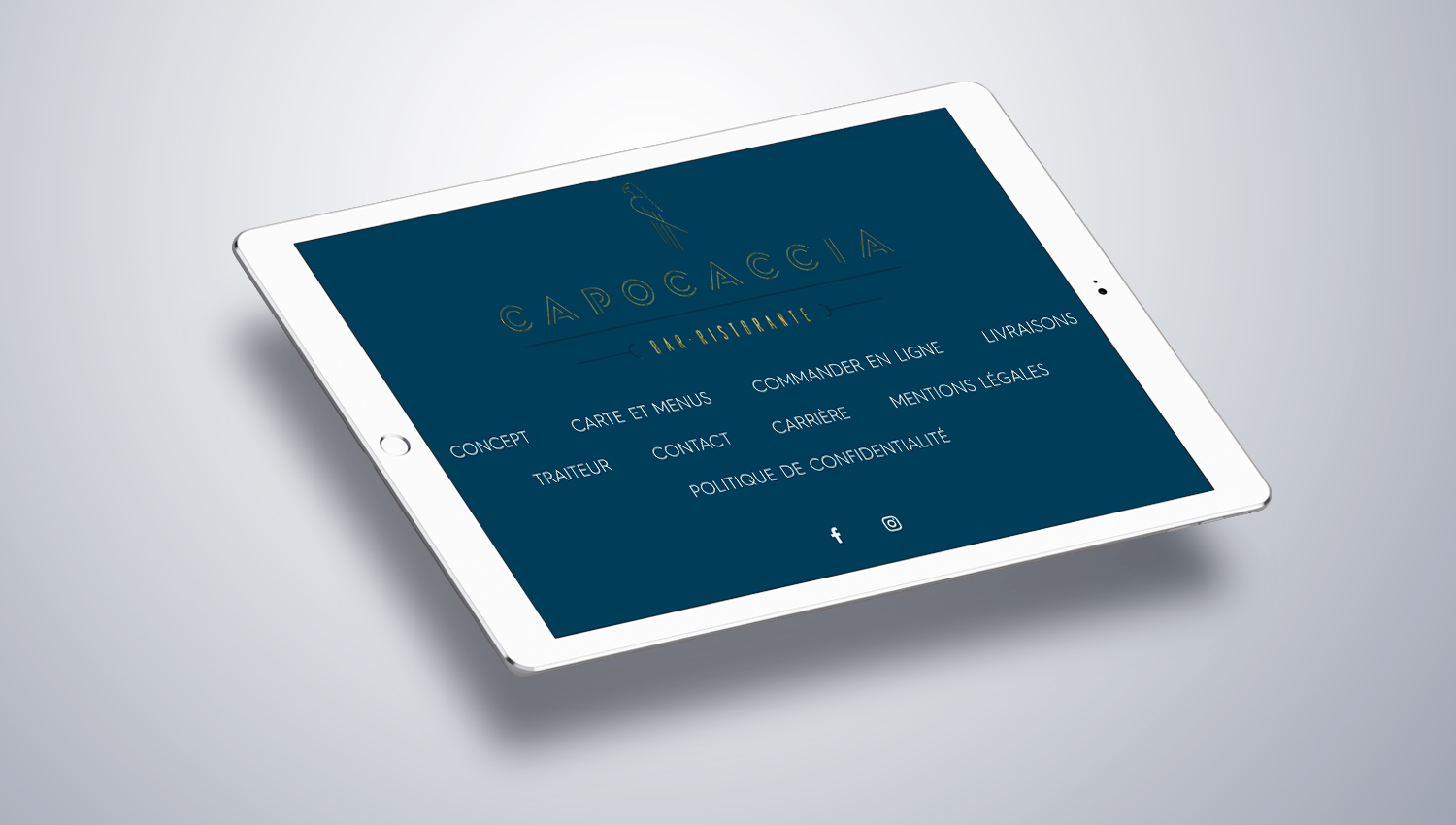 Web design Tqblet view for Capocaccia 2 by 8 Ways