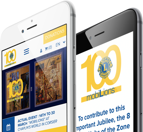 Mobile view design for Lions Club