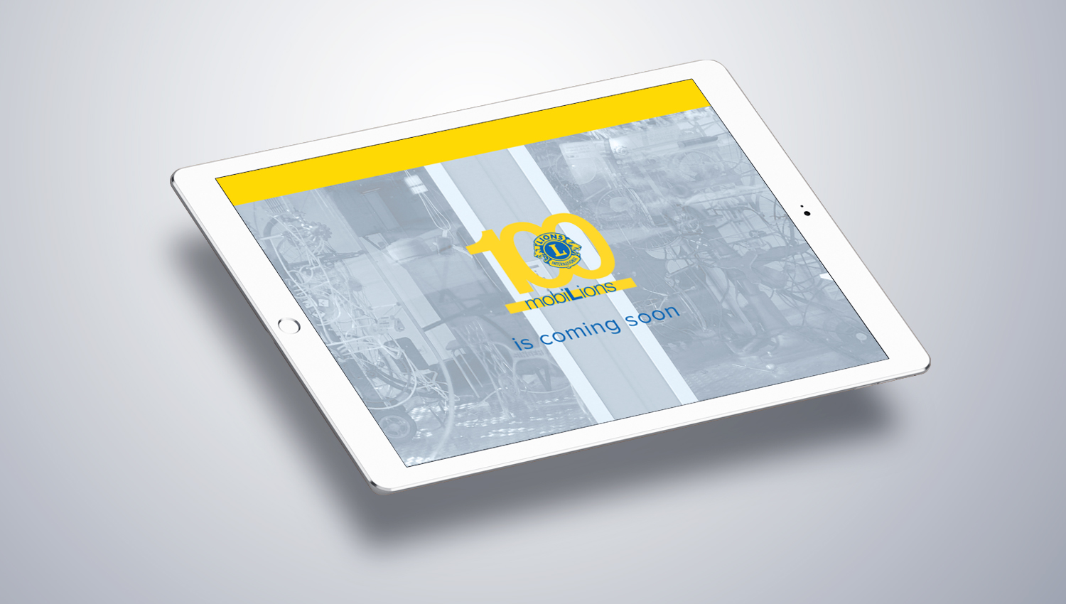 Web design tablet view for Lions Club 2 by 8 Ways