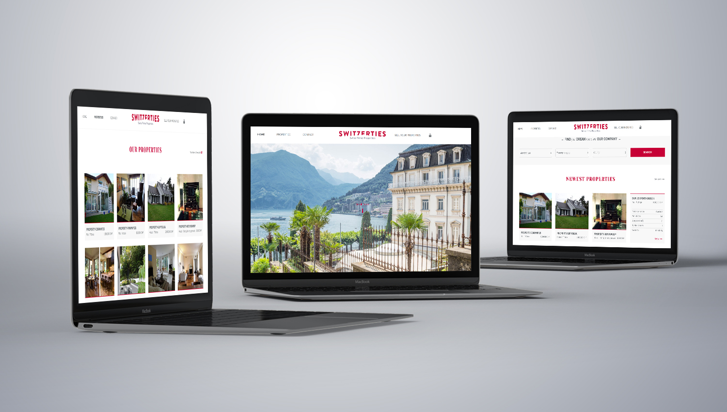 Web design desktop view for Switzerties 1 by 8 Ways