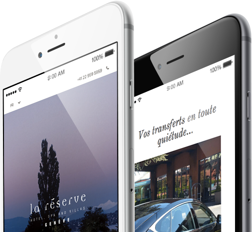 La Réserve Genève Mobile Responsive Website.