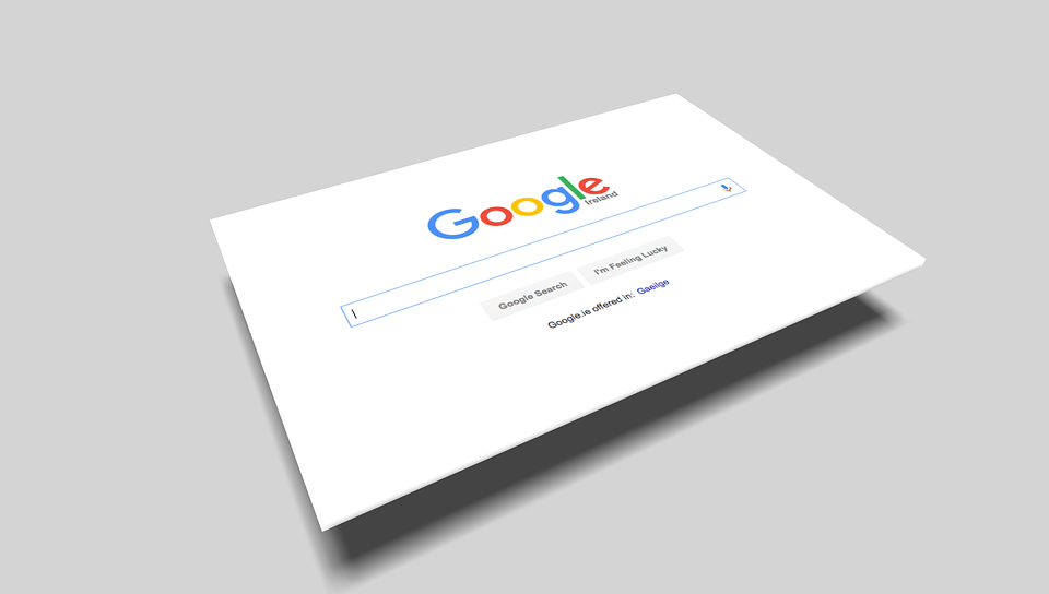 The Google search page set to Google Ireland The Google search page set to Google Ireland