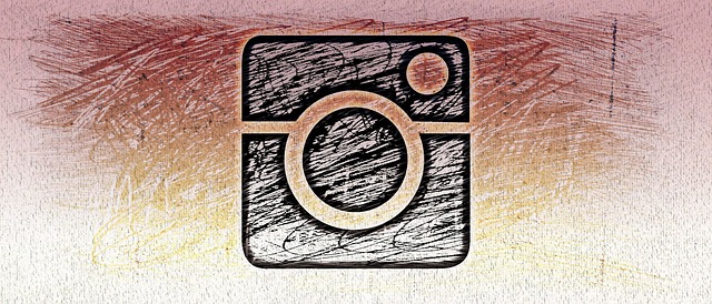 Instagram logo in pencil drawing