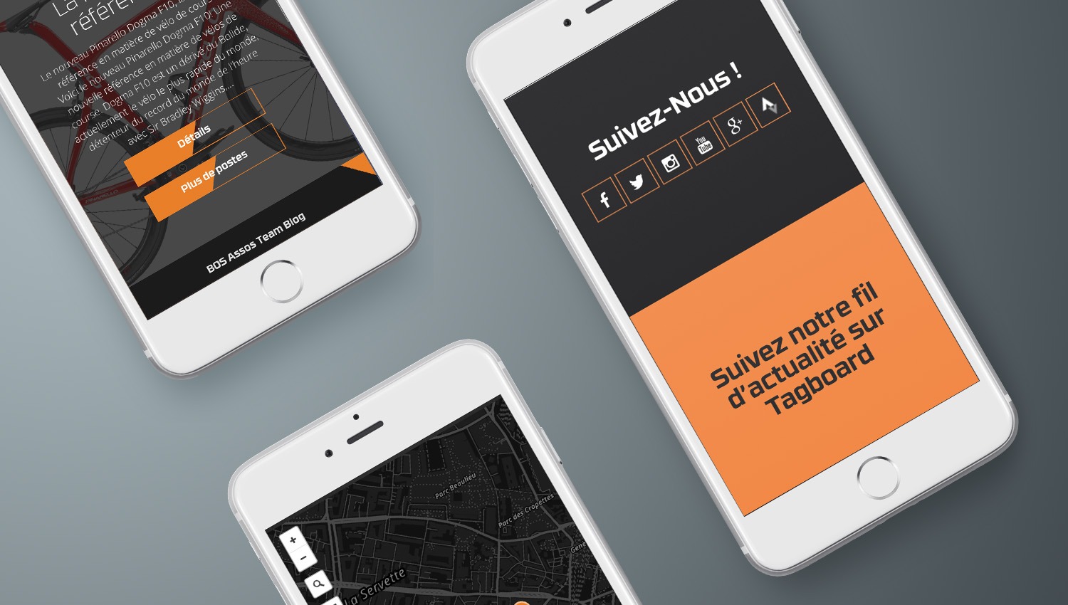 Web design mobile view for Bosbikes 3 by 8 Ways