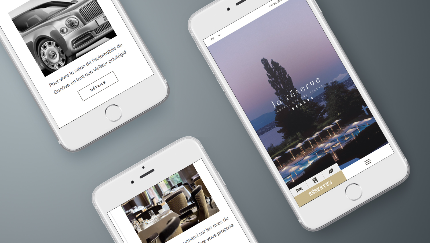 La Réserve Genève Web Design Mockup 3 by 8ways.
