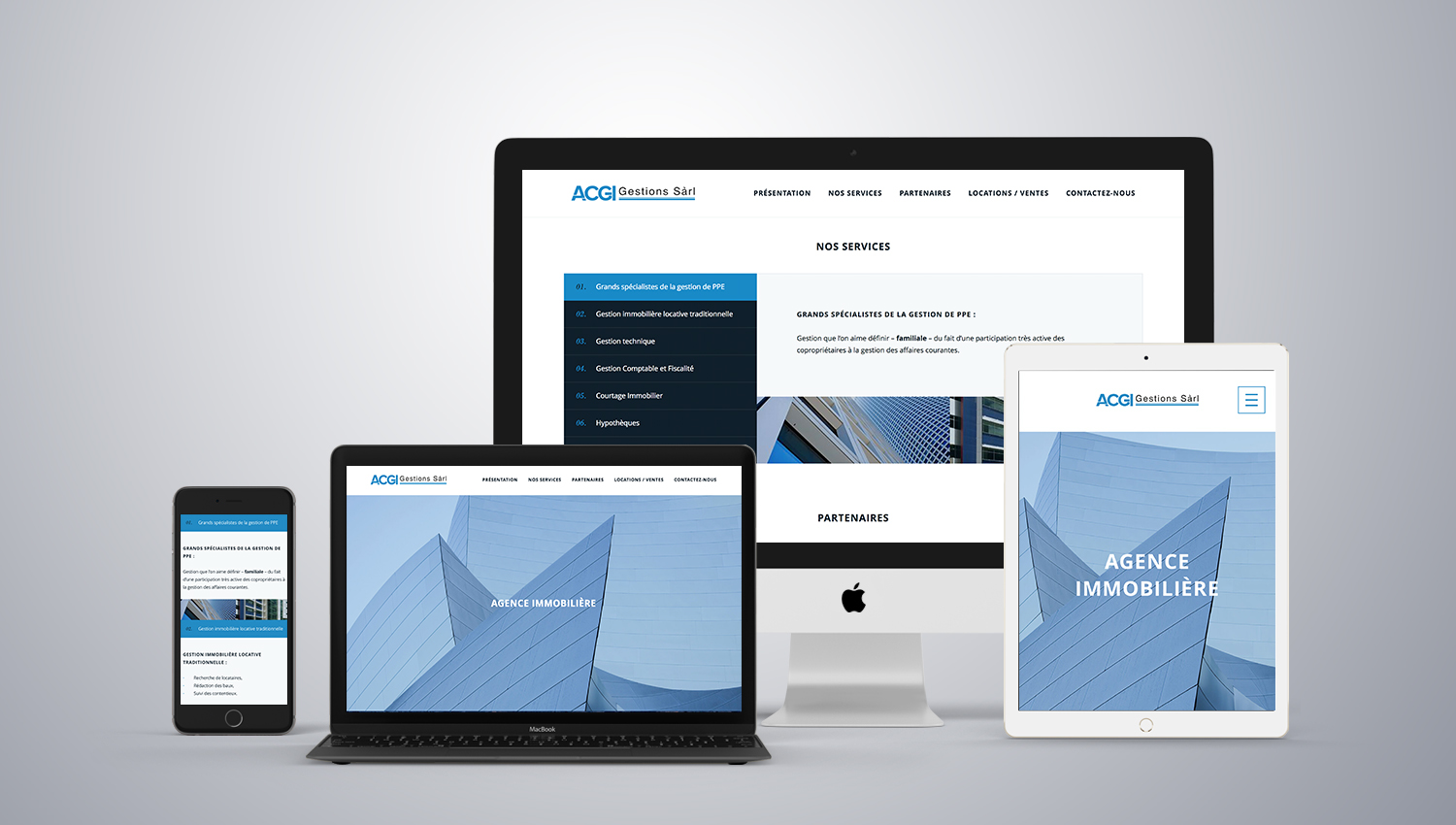 Web design desktop view for ACGI 1 by 8 Ways