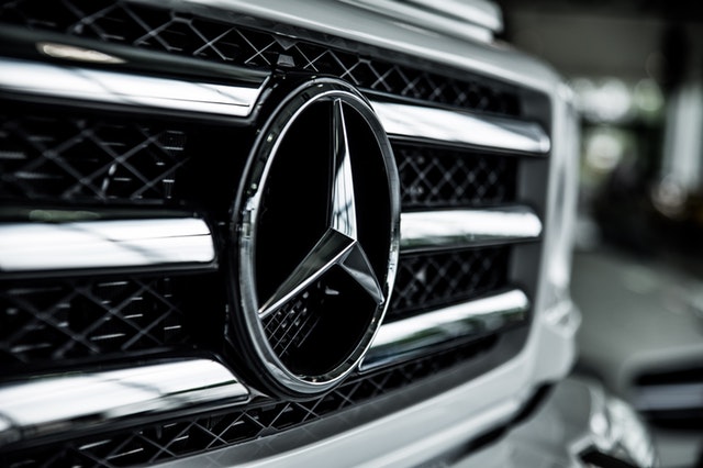 Close up of a Mercedes Benz car 