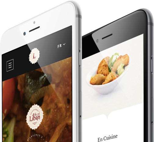 Mobile view design for Les Saveurs Du Liban 