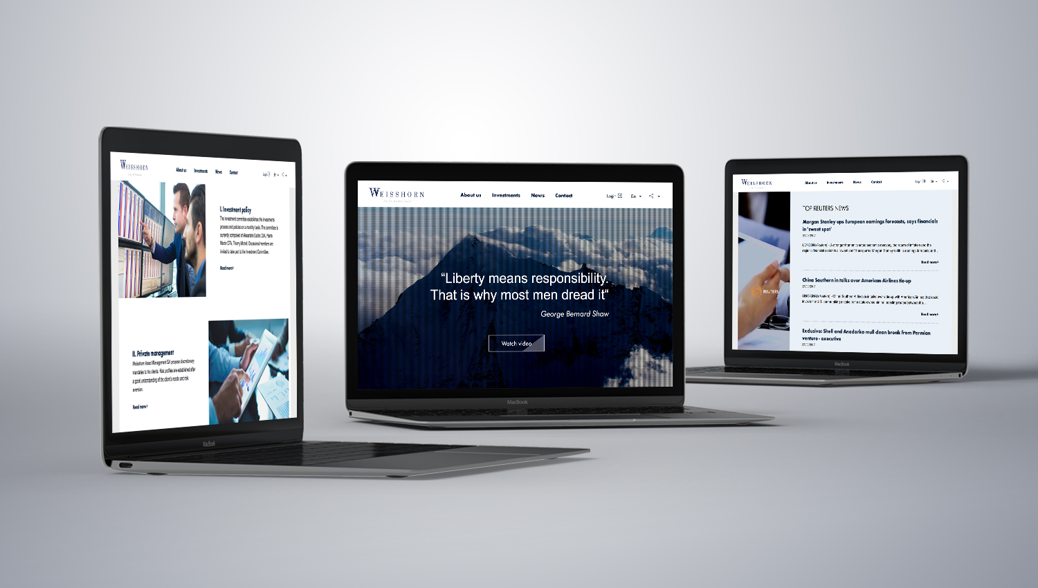 Web design desktop view for Weisshorn 1 by 8 Ways