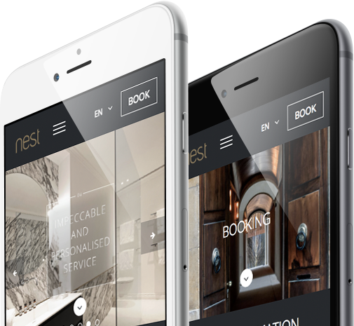 Nest Living Mobile and Responsive view by 8 Ways Media SA