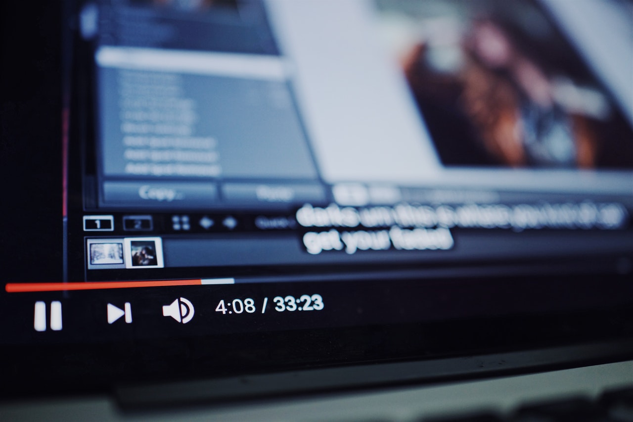 A close up of a YouTube video A close up of a YouTube video